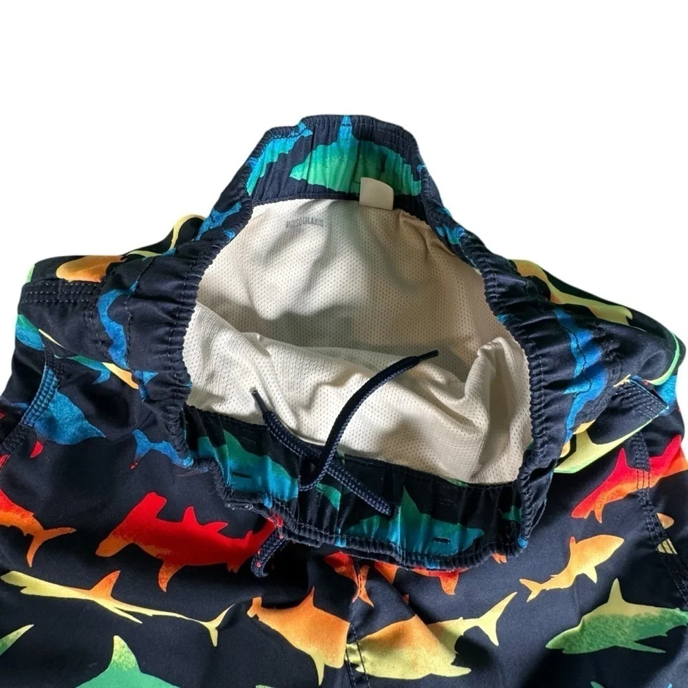 GAP Kids Boys Swim Trunks Size M (8) Shark & Floral Board Shorts Lot of 2